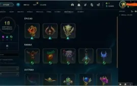 CONTA LOL: 110 SKINS, TODOS OS CAMPEÕES,+INFORMAÇÕES NA DESC