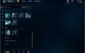 Conta de lol com 141 champs e 56 skins