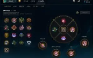 Conta de lol com 141 champs e 56 skins