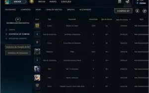 Conta de lol com 141 champs e 56 skins