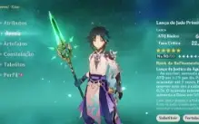Conta Genshin Impact Ar. 57 Mundo Lv 8 América Server