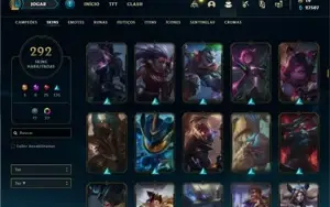 Conta Prata 1 com TODOS os champs e 292 Skins + 4 Prestigios