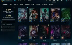 Conta League of Legends - 336 Skins