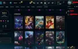 Conta League of Legends, 201 skins, level 118