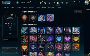 Conta League of Legends, 201 skins, level 118