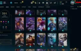 Conta League of Legends, 201 skins, level 118