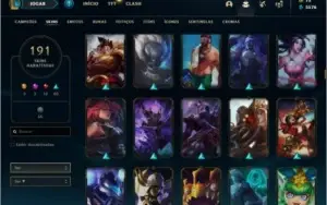 Conta com bastante skin