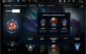 Conta com bastante skin