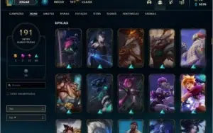 Conta com bastante skin