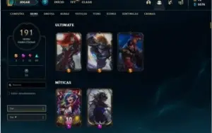 Conta com bastante skin