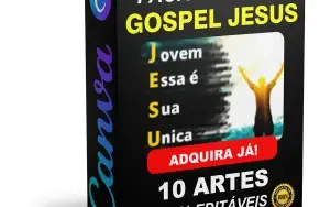 Pack Canva Gospel Jesus Vol 2 - 10 Artes Editáveis