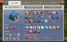 cv15 + cv13 Clash of clans semi full, bônus uma cv12 semi fu