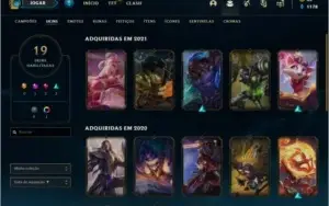 Conta MESTRE com 19 skins e 55 champs