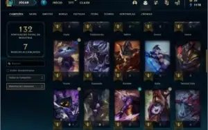 Conta MESTRE com 19 skins e 55 champs