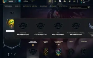 Unranked com 40 Champs e 13 Skins + 4 Fragmentos