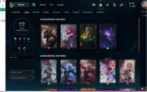 CONTA NOVA LV 40 COM 22 SKINS HABILITADAS