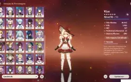 Genshin AR 60 NA 21 personagens 5t 8 armas t5 (Só char bom)