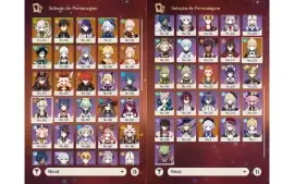Conta Genshin 17 T5, 5 Arcontes, 51 Personagens, Ar60 Barata