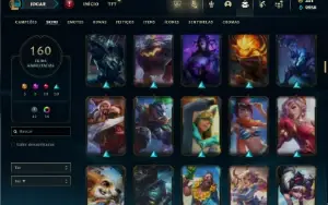 Esmeralda 4 com TODOS os champs e 160 Skins + 1.3kk de Zed