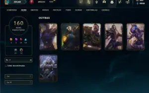 Esmeralda 4 com TODOS os champs e 160 Skins + 1.3kk de Zed