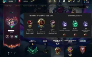 Esmeralda 4 com TODOS os champs e 160 Skins + 1.3kk de Zed