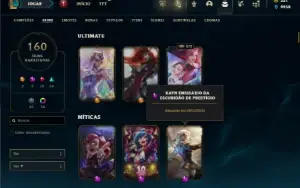 Esmeralda 4 com TODOS os champs e 160 Skins + 1.3kk de Zed