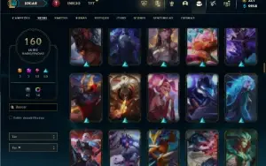 Esmeralda 4 com TODOS os champs e 160 Skins + 1.3kk de Zed