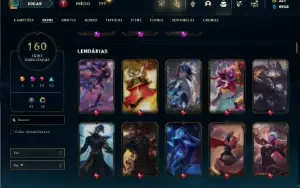 Esmeralda 4 com TODOS os champs e 160 Skins + 1.3kk de Zed
