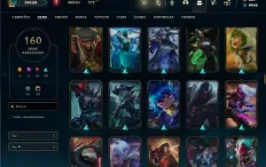 Esmeralda 4 com TODOS os champs e 160 Skins + 1.3kk de Zed