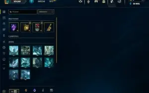 Mestre com 25 Champs e 2 Skins +11 Fragmentos