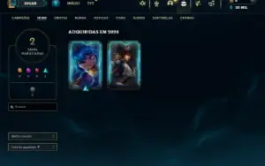 Mestre com 25 Champs e 2 Skins +11 Fragmentos