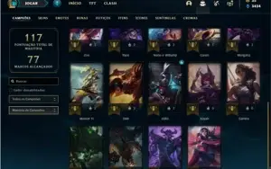 Conta ferro 2 com 24 Champs e 12 Skins