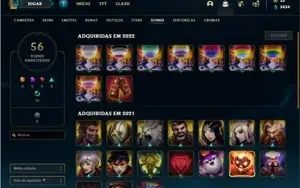 Conta ferro 2 com 24 Champs e 12 Skins