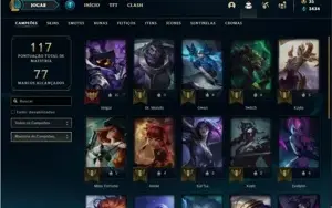 Conta ferro 2 com 24 Champs e 12 Skins