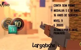 CONTA OLD STEAM 16 ANOS MEDALHAS 5 E 10 ANOS + 4 JOGOS