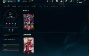 Esmeralda 3 com 55 Champs e 31 Skins + 5 Vitoriosas