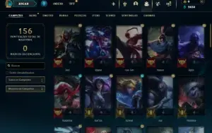 Esmeralda 3 com 55 Champs e 31 Skins + 5 Vitoriosas