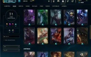 Esmeralda 3 com 55 Champs e 31 Skins + 5 Vitoriosas