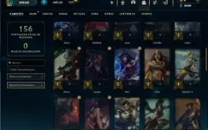 Esmeralda 3 com 55 Champs e 31 Skins + 5 Vitoriosas