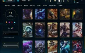 Esmeralda 3 com 55 Champs e 31 Skins + 5 Vitoriosas