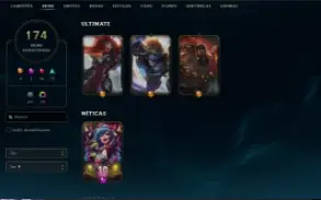 Conta League Of Legends Season 2 Diamante 4 174 Skins Full