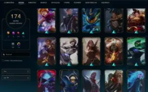 Conta League Of Legends Season 2 Diamante 4 174 Skins Full