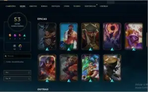 PRATA 3 + 65 CHAMPS/54SKINS pra vender LOGO!!