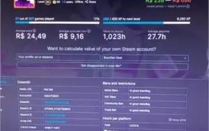 CONTA STEAM NÍVEL 30 COM MUITOS JOGOS