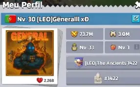 conta last war nv 30 Servidor #1422