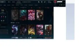 conta do lol com mais de 1k em skin