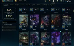 Conta Unranked com TODOS os champs e 368 Skins + UrfWick