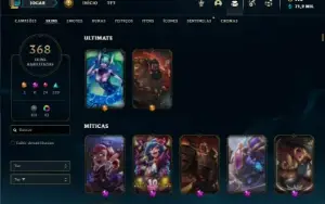 Conta Unranked com TODOS os champs e 368 Skins + UrfWick