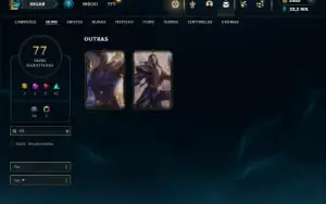 Prata 3 com TODOS os champs e 77 Skins + 2400 RP