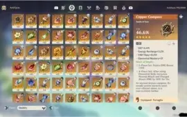 Conta [AR55] Todos os personagens Limitados + Mona e qiqi
